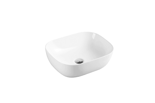 Evea 49 High Gloss White Above Counter Oval Basin
