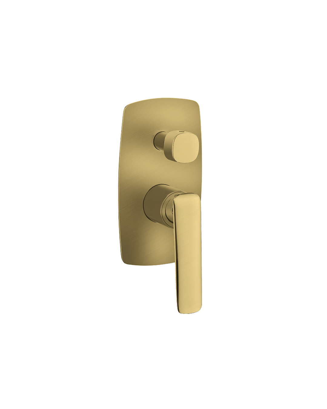 wall mixer with diverter brushed yellow gold