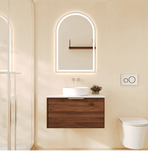 Paris 750mm Wall-Hung Vanity - Walnut Woodmatt
