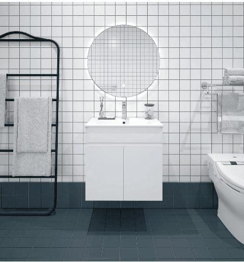 Bianca PVC 60cm Wall Hung Vanity Cabinet Gloss White