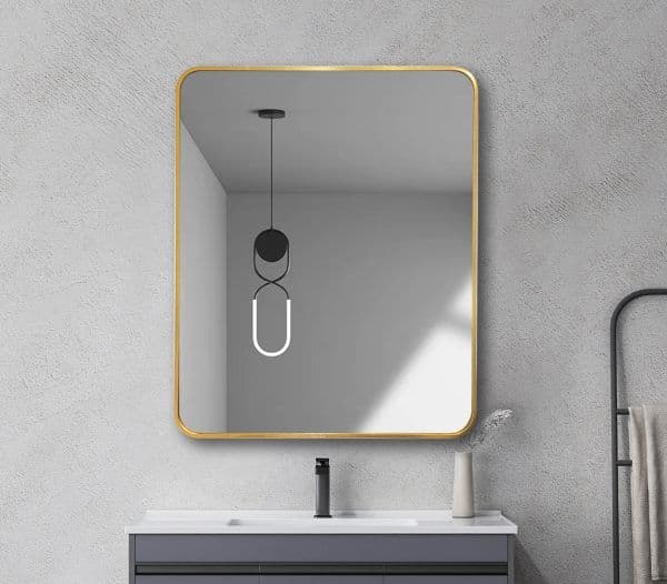 Aluminium Framed Rectangular Mirror 600mm