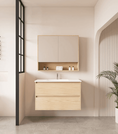 Hera 900mm Wall Hung Vanity with Ceramic Top