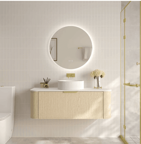 Elva 1200mm Wall-Hung Cabinet - Natural Oak