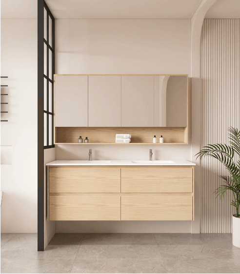 Hera 1500mm Wall Hung Vanity Tas Oak