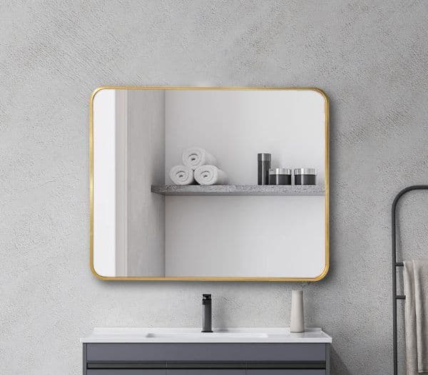 Aluminium Framed Rectangular Mirror 900mm