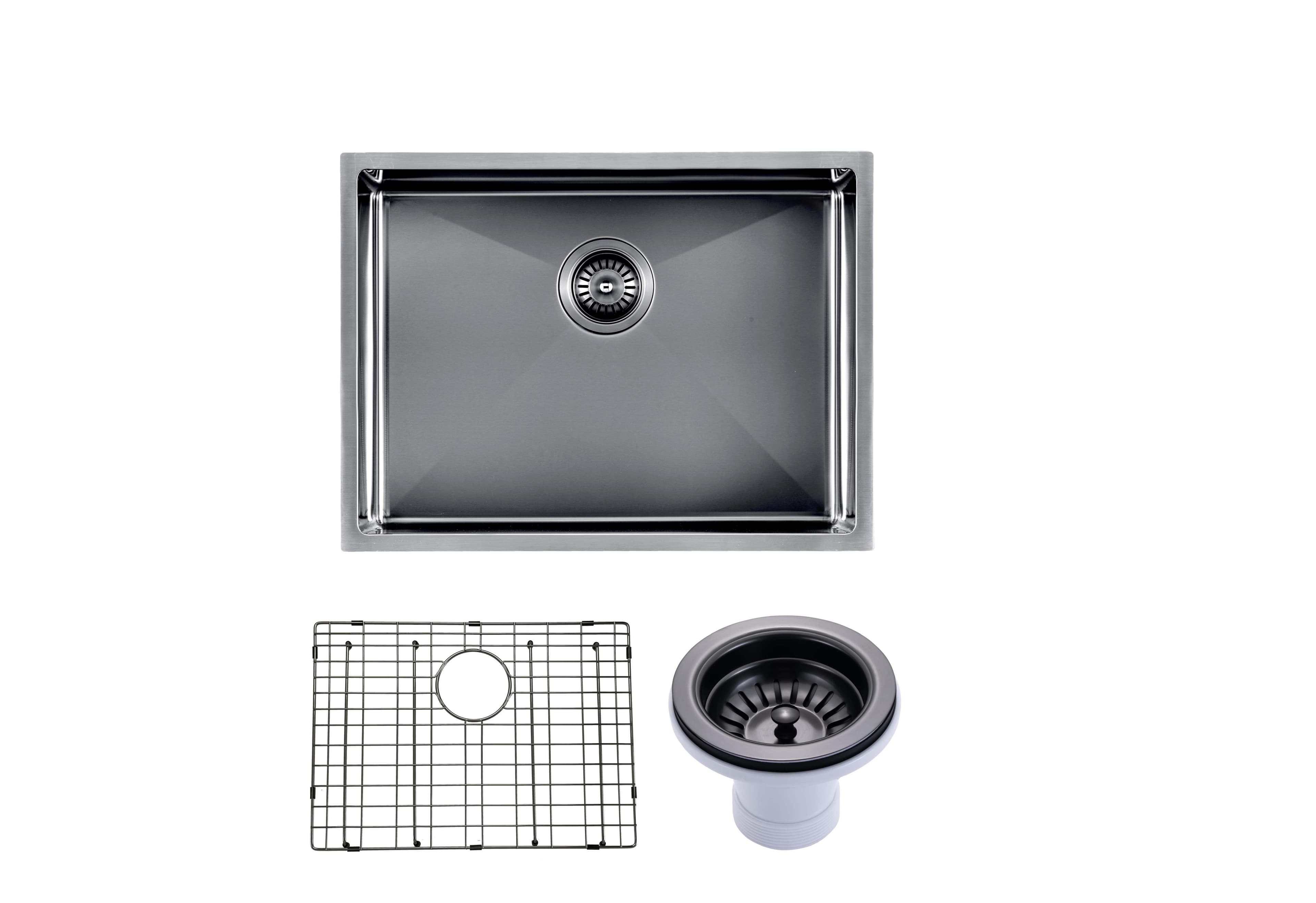 Handmade Stainless Steel Single Bowl Kitchen Sink 1.2mm (Top/Flush/Undermount) 600*450*300mm