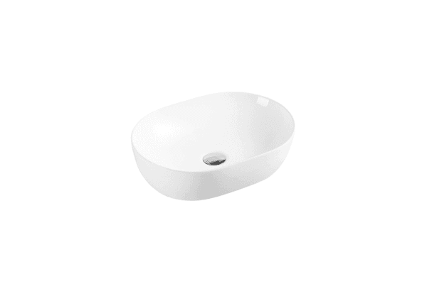 Evea 48 High Gloss White Above Counter Oval Basin