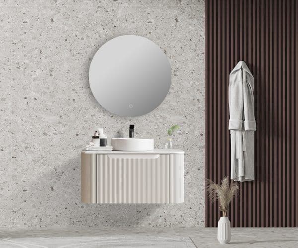 Rome Fluted 750mm Wall Hung Cabinet ONLY