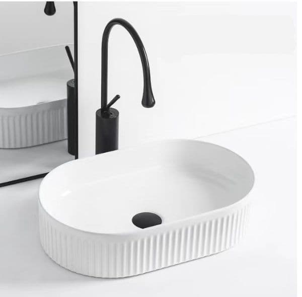 Cora Above Counter Fluted Pill Basin