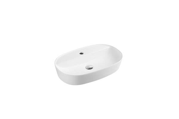 Evea 61M High Gloss White Above Counter Oval Basin
