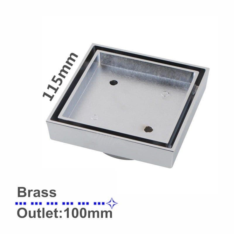 Square Smart Tile Insert Floor Waste Shower Grate Drain