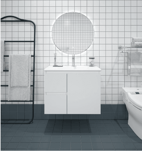 Bianca 750mm Wall Hung Vanity (LHD) Gloss White
