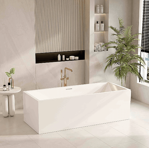 Orta 1300mm Multi-Fix Freestanding Gloss White Bathtub