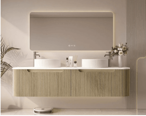 Rome 1800mm Wall-Hung Cabinet - Bur Oak