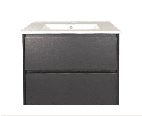 HERA 750mm Wall-Hung Vanity - Black Oak