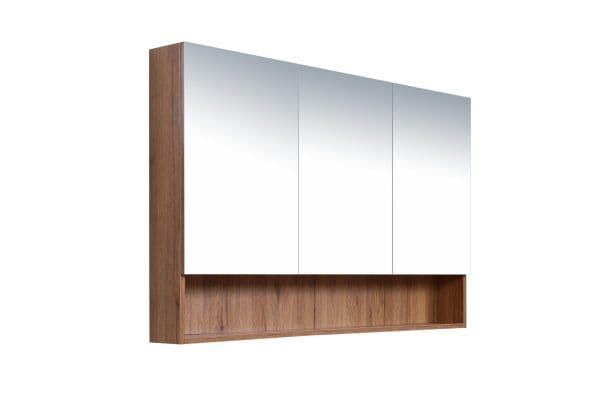 Woodgrain Shaving Cabinet with Shelf 1200mm