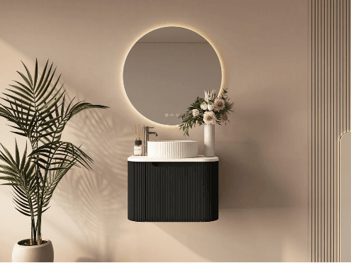Rome Fluted 600mm Wall Hung Cabinet