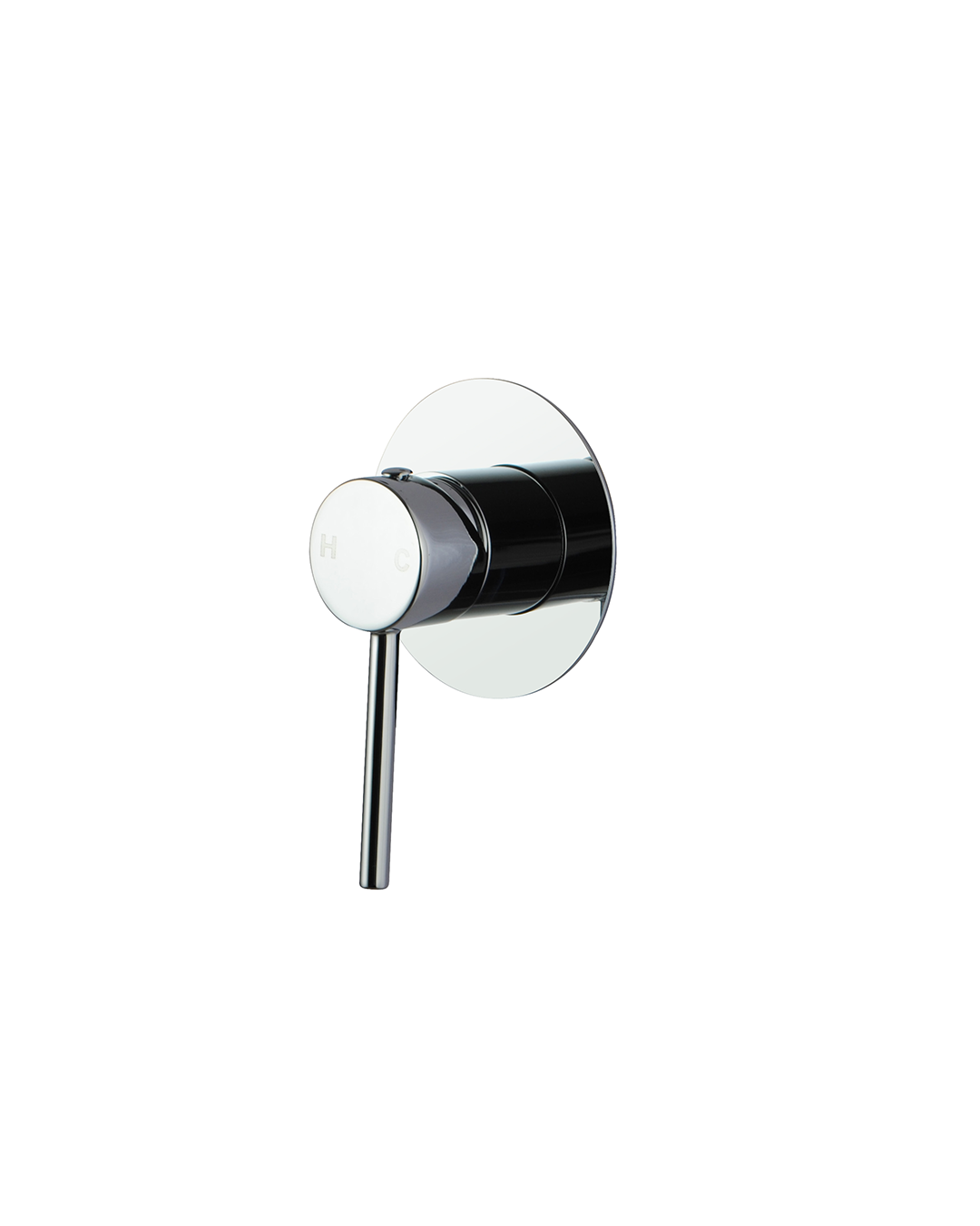 Round Shower Mixer Tap with 65mm cover plate