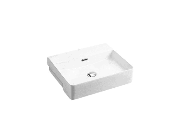 Riff 50M Semi-Recessed High Gloss White Basin