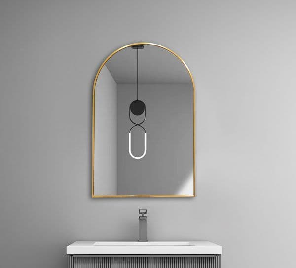 Aluminium Framed ARCH Mirror 600mm