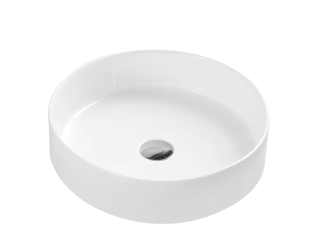 Spin 40C High Gloss White Above Counter Round Basin