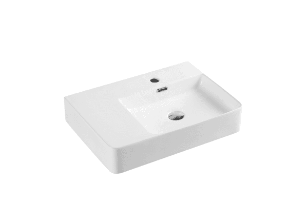 Vento 60ML High Gloss White Wall Hung Basin