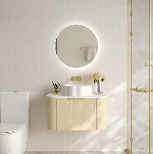 Elva 750mm Wall-Hung Cabinet - Natural Oak