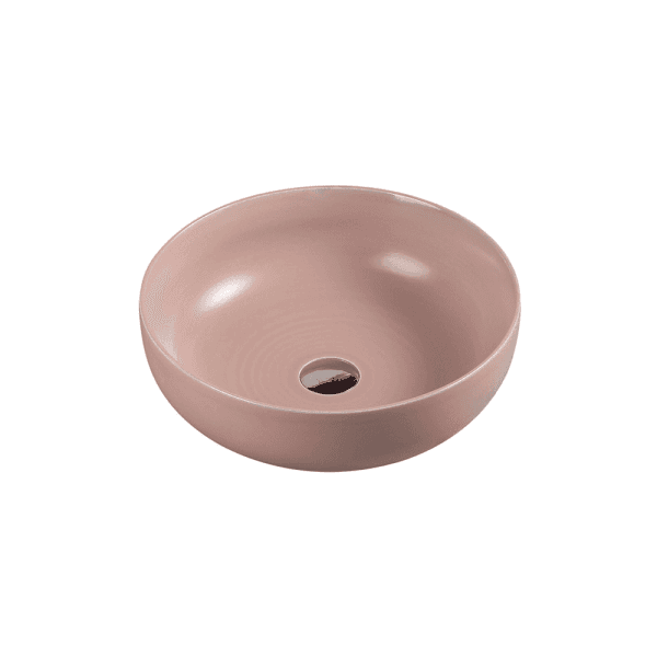 Asti 90 Matt Pink Above Counter Round Basin