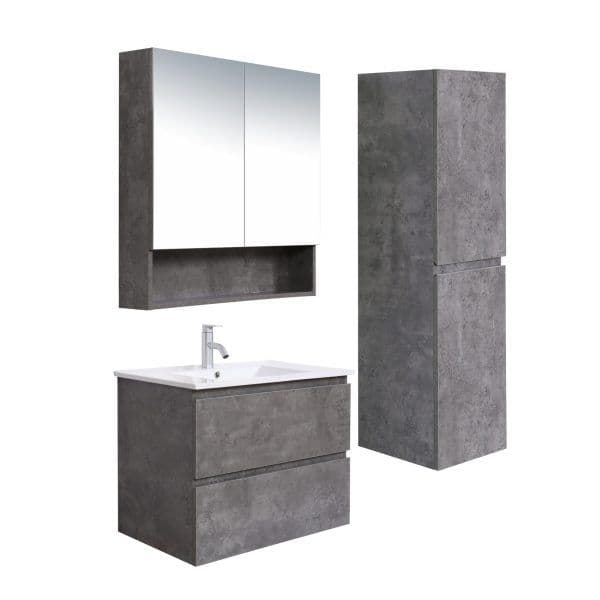 Luna 750mm Wall Hung Vanity with Ceramic Basin Top