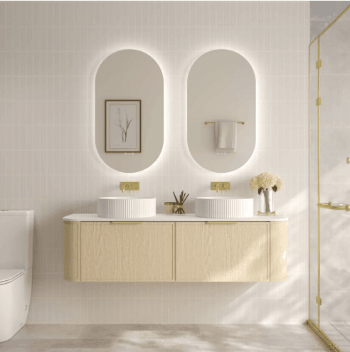 Elva 1500mm Wall-Hung Cabinet - Natural Oak