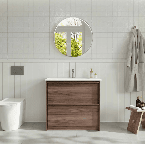 Bella 900mm Freestanding Cabinet - Notaio Walnut