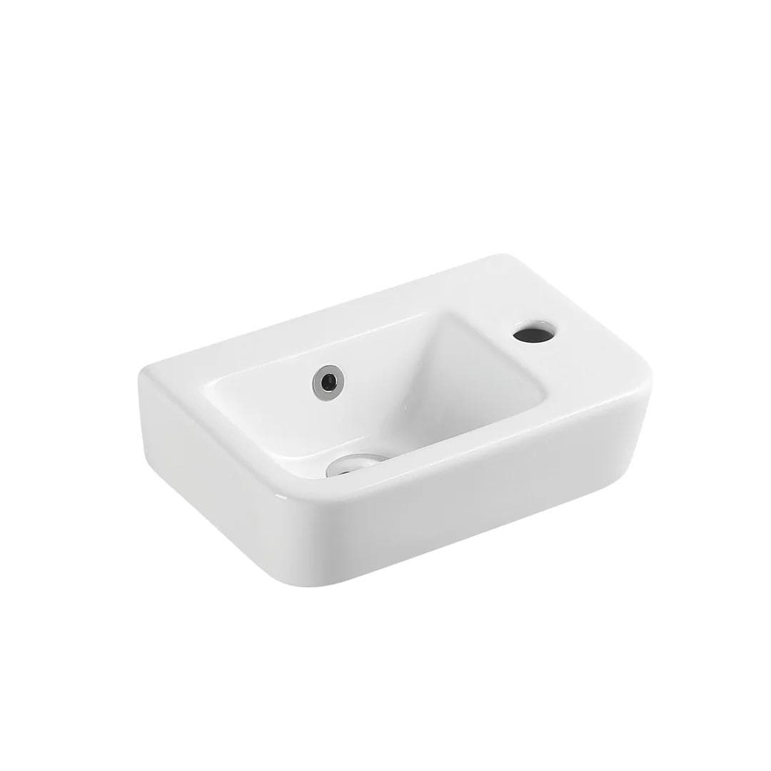 Mini 37R High Gloss White Compact Wall Hung Basin