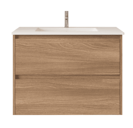 HERA 750mm Wall-Hung Vanity - Elegant Oak