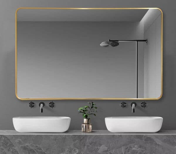 Aluminium Framed Rectangular Mirror 1200mm