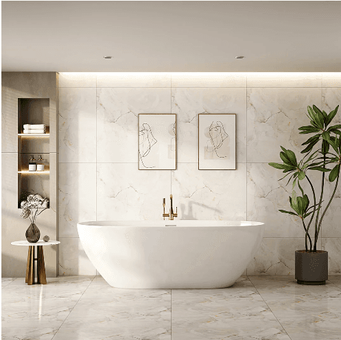 Pilato 1700mm Freestanding Gloss White Bathtub