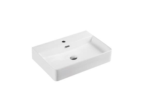 Marsay 59 Matt White Wall Hung Rectangular Basin