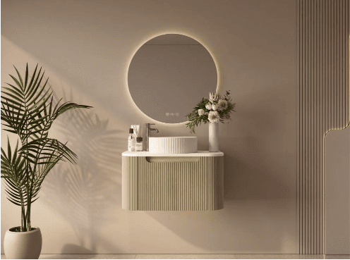 Rome Fluted 750mm Wall Hung Cabinet