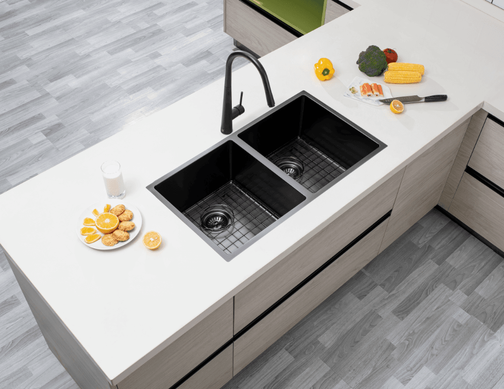 Handmade Stainless Steel Double Bowl Kitchen Sink 1.2mm (Top/Flush/Undermount) 820*457*230mm